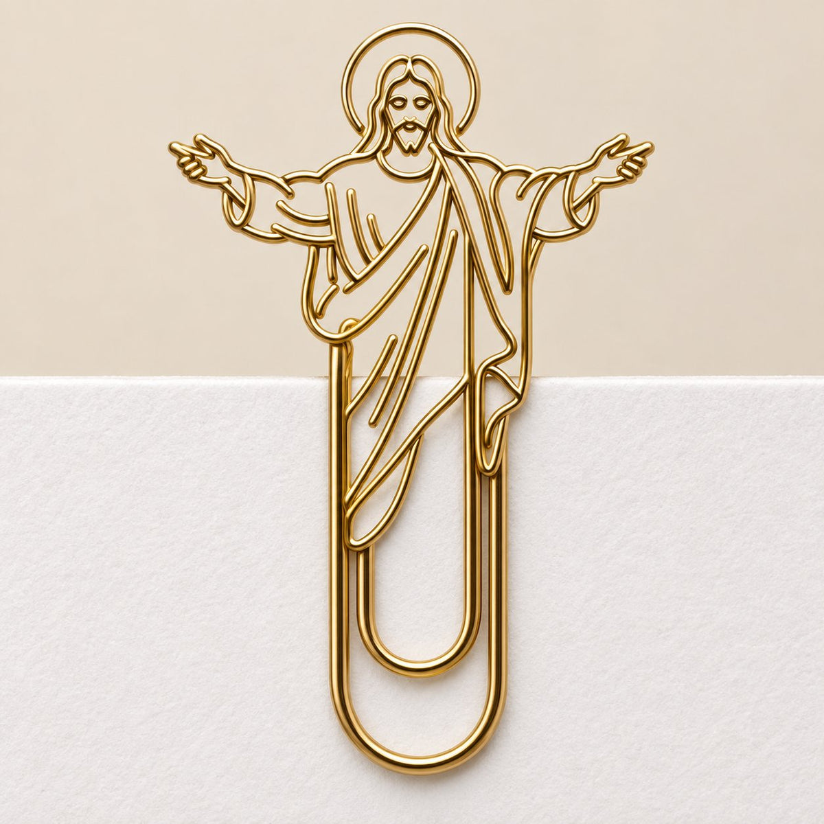 ✝️ Faith-Inspired Gold Paper Clips — Meaningful Christian Bookmarks