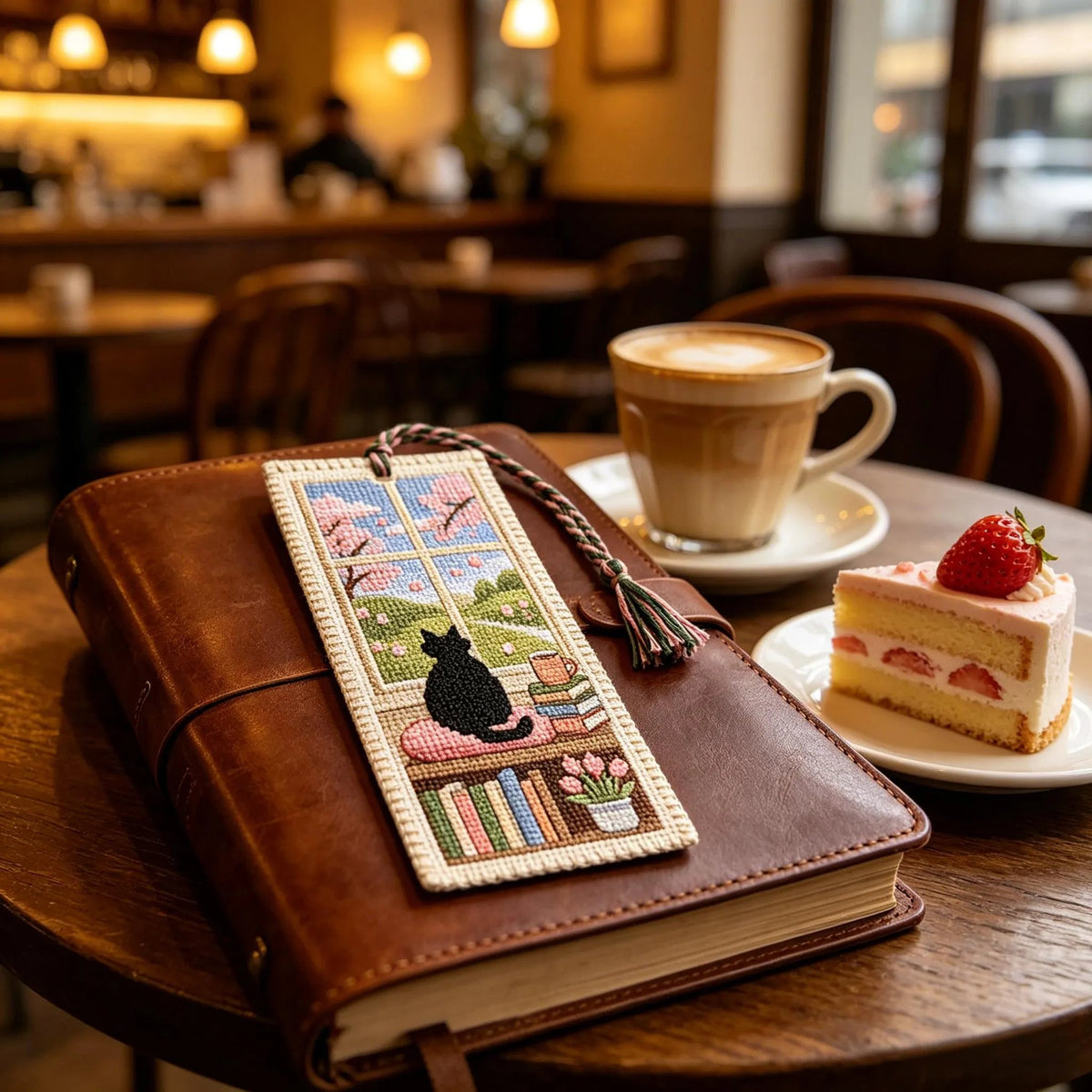 🐈📚DIY Cat Cross Stitch Bookmark Kit – Create Your Own Cozy Reading Companion