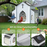 Church-Shaped Solar-Powered Bird Feeder
